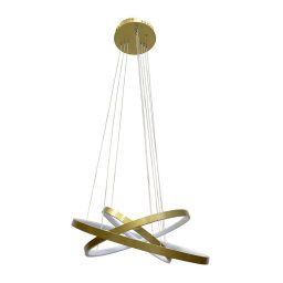 Candellux Zlaté závesné LED svietidlo Lune okrúhly 50cm 60W 33-76397