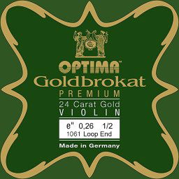 Struna na husle e" 0,26mm Goldbrokat Premium gold 1/2 Optima