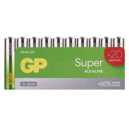 EMOS Alkalická batéria GP Super AAA (LR03), 20ks B0110L