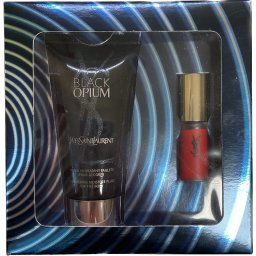 Yves Saint Laurent Black Opium SET: Trblietavé telové mlieko 50ml + Matný rúž na pery 3ml