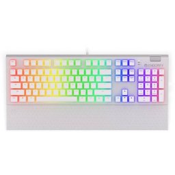 ENDORFY herná klávesnica Omnis OWH Pudd.Kailh BR RGB USB brown switch drôtová mechanická US layout biela RGB EY5A035