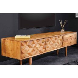 LuxD Dizajnový TV stolík Halia Honey 145 cm akácia