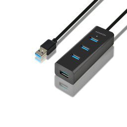 AXAGON HUE-S2BL, 4x USB3.0 CHARGING hub 1.2m kábel, micro USB nap. konektor HUE-S2BL