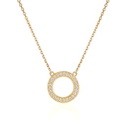 Olivie Strieborný náhrdelník KRUH GOLD 8061