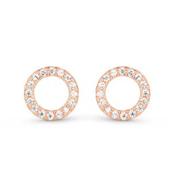 Olivie Strieborné náušnice KRUH ROSE 7743