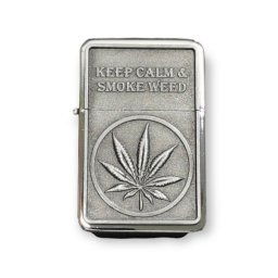Benzínový zapaľovač Gentelo 2051 Keep Calm & Smoke Weed + Možnosť Gravírovania + Benzín Zadarmo