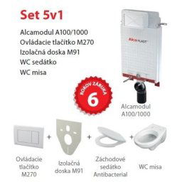 AM100/1000 - Alcaplast Alcamodul WC set 5v1 AM100/1000 kombifix