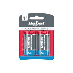Batéria D (R20) alkalická REBEL Alkaline Power 2ks / blister BAT0064B