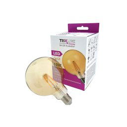 Žiarovka Filament LED E27 10W G125 biela teplá TRIXLINE P499 Gold
