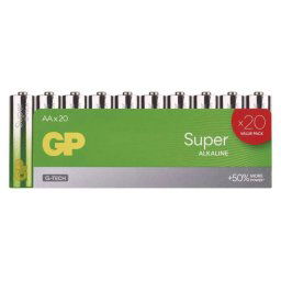 EMOS Alkalická batéria GP Super AA (LR6), 20ks B0120L