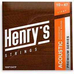 Struny na akustickú gitaru 10-47 Premium phosphorbronze Henry's