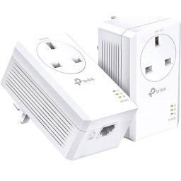 tp-link TL-PA7017P KIT, "AV1000 Gigabit Passthrough Powerline Starter KitKIT: 2× TL-PA7017PSPEED: 1000 Mbps Powerline TL-PA7017P KIT