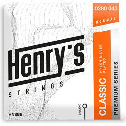 Struny na klasickú gitaru Ball End Nylon Silver normal Henry's