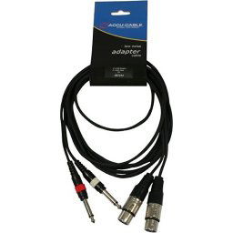 Audio kábel AC-2XF-2J6M/1,5 2xXLR F/2x6,3 jack mono 1,5m ADJ