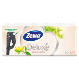 Zewa Deluxe Spirit of Tea papierové hygienické vreckovky 10 x 10 ks