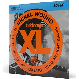 Struny na elektrickú gitaru 10-46 niklové, séria XL D´Addario