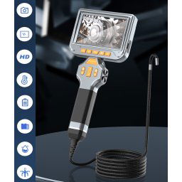 Endoskop 2 kĺbový elektricky rotačný s HD + auto zaostrovanie + 5" displej + 6mm kamera s LED + nahrávanie na micro SD