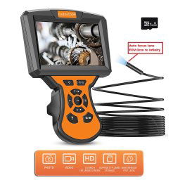 Inšpekčná kamera HD s auto zaostrovaním + 5" displej + 9mm kamera s LED s IP68 + nahrávanie na micro SD