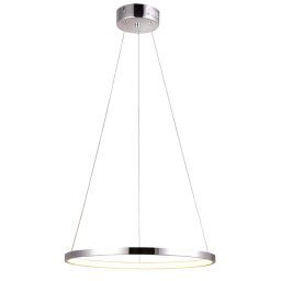 Candellux Chrómové závesné LED svietidlo Lune okrúhly 40cm 25W 31-64646