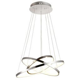 Candellux Chrómové závesné LED svietidlo Lune okrúhly 50cm 60W 33-64738