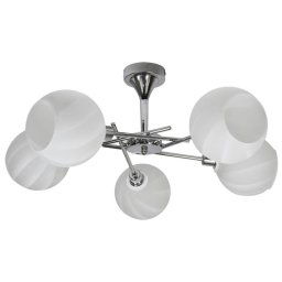 Candellux Chrómové stropné svietidlo Raul pre žiarovku 5x E14 35-72269
