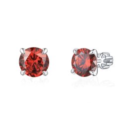 Olivie Strieborné 8mm náušnice PIPPI RED 8353