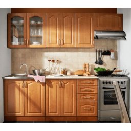 Kondela Kuchynská zostava, 240cm, jelša, LORA MDF NEW
