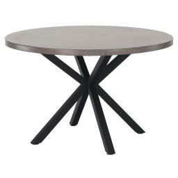 Kondela Jedálenský stôl, okrúhly 120cm, MDF, betón, čierny, MEDOR