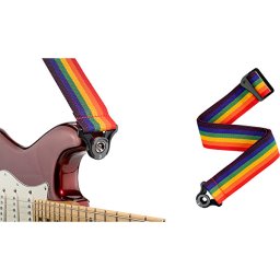 Pás na gitaru 50mm AUTO LOCK Polypro Rainbow D´Addario