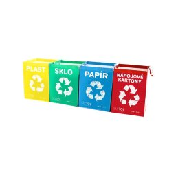 Sada tašiek na triedený odpad SIXTOL Sort Easy 4 Carton 4x36l