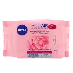 NIVEA Rose Water micelárne čistiace pleťové obrúsky 25ks