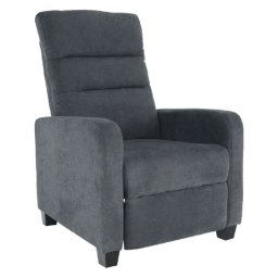 Kondela Kreslo, polohovacie, relaxačné, sivá látka, TURNER