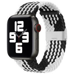 Hurtel Strap Fabric remienok pre Apple Watch 6 / 5 / 4 / 3 / 2 (40 mm / 38 mm) čiernobiely