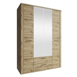 Kondela Skriňa, 150cm, kombinovaná, dub navarra, zrkadlo, DORSI 4D2S