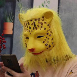 Leopard - silikónová maska na tvár a hlavu pre deti aj dospelých