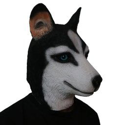 Pes Husky - silikónová maska na tvár a hlavu pre deti aj dospelých