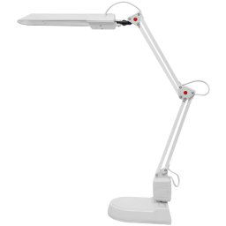 Ecolite Biela LED stolová lampa 8W s nastaviteľnými polohovacími kĺbmi L50164-LED/BI