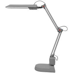 Ecolite Strieborná LED stolová lampa 8W s nastaviteľnými polohovacími kĺbmi L50164-LED/STR