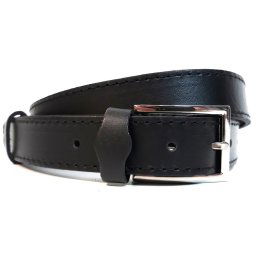 Kožený opasok čierny elegantný