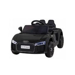Elektrick auto Audi R8 s dvojitm motorom s iernou farbou s koenm sedadlom EKO- Rodiovskm diakovm ovldanm