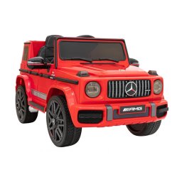 Mercedes G63 Electric SUV s dvojitm motorom v ervenej farbe rodiovsk diakov ovlda