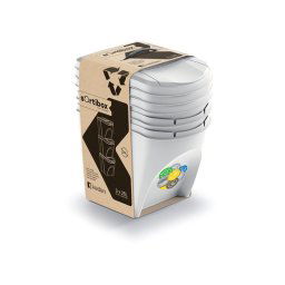 Kôš na triedený odpad SORTIBOX 3x25l popolavo šedý