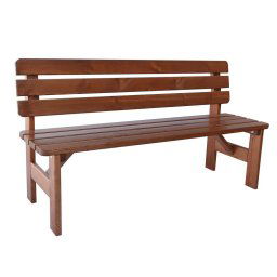 Záhradná drevená lavica Viking - 150 cm, lakovaná