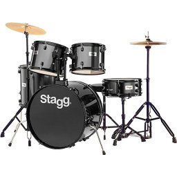 Akustické bicie TIM122B BK 5-dielna sada black Stagg