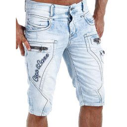 Cipo & Baxx riflové kraťasy CK131 ice blue