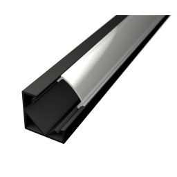 LED Solution Rohový profil pre LED pásiky R2 čierny Vyberte variantu a dĺžku: Profil + Nacvakávacie priehľadný difúzor 2m 191352_091012
