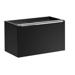 Skrinka pod umývadlo, 80cm, čierna, SANTA FE BLACK 82-80-B-2S