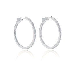 Olivie Strieborné 3cm KRUHY s poistkou 7274