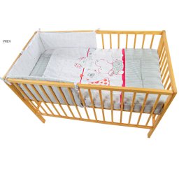 Mama Kiddies Sofie Dreams 4-dielna detsk posten bielize s 180 mantinelom v ervenej farbe - My Zoo Red