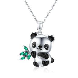 Olivie Strieborný náhrdelník PANDA 8479